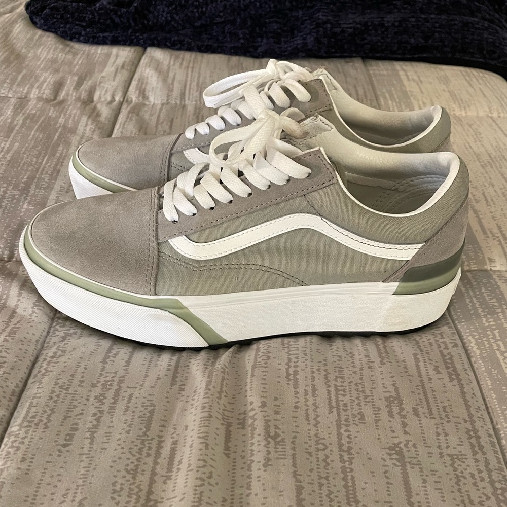 GREY SUEDE/CANVAS STACKED VANS